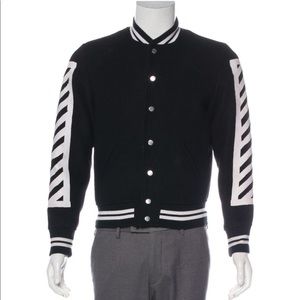 Off-white Brush diagonals varsity jacket